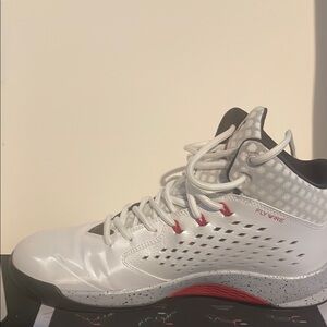 Men's White and Red Athletic Shoes